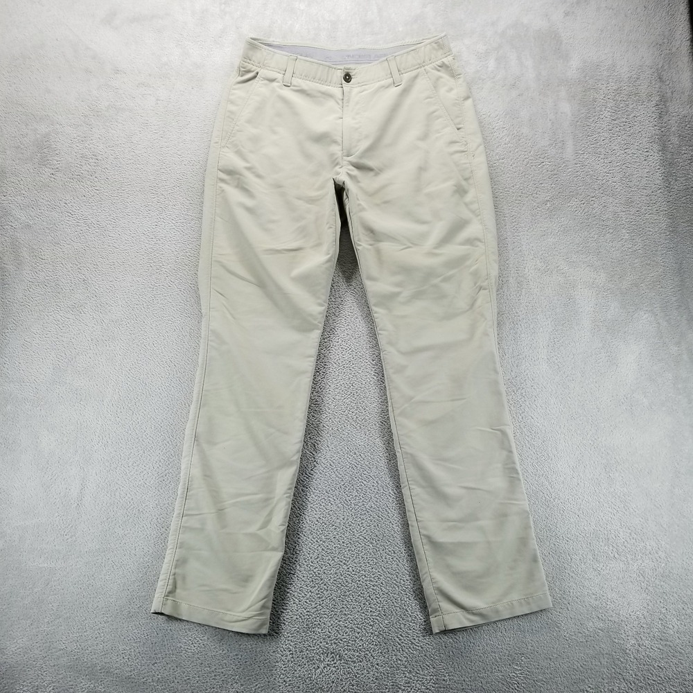 Under Armour Pants Mens 32x32 Beige Drive Straight Chinos Performance Stretch